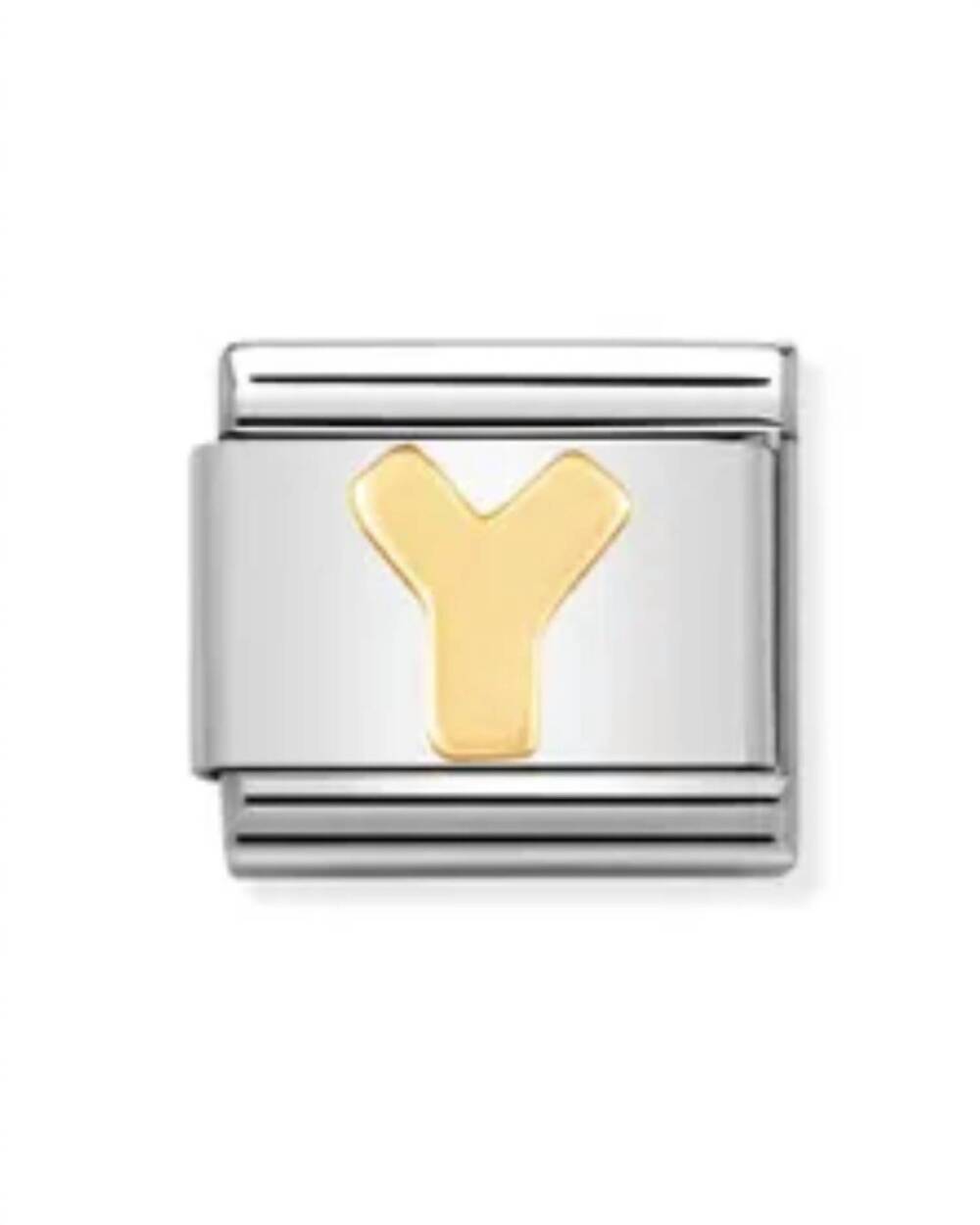 NEW NOMINATION composable classic letter links in y gold